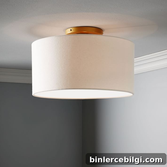 Classic Fabric Flush Mount Light