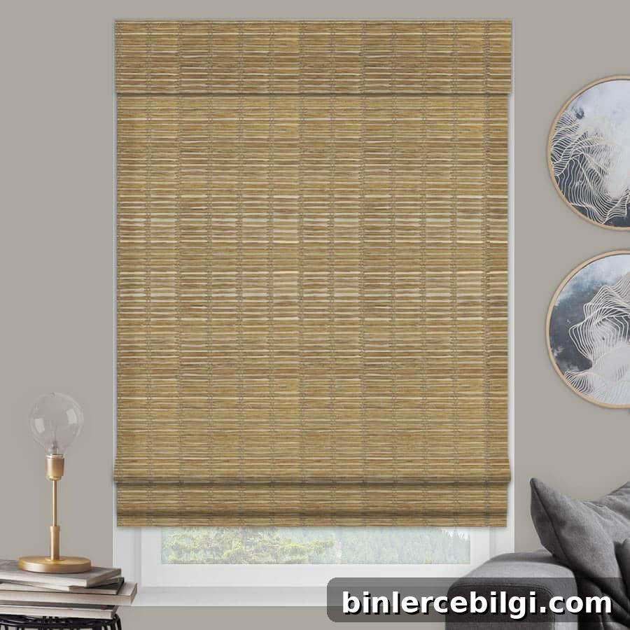 Bamboo Woven Wood Shades in Jute Wheat
