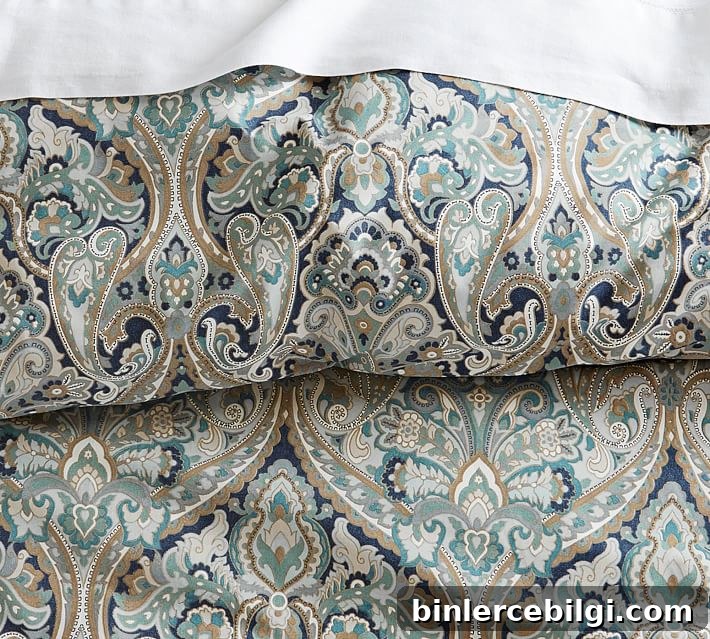 Mackenna Paisley Percale Duvet Cover