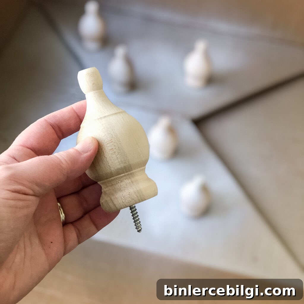 DIY Wooden Finial Christmas Ornaments