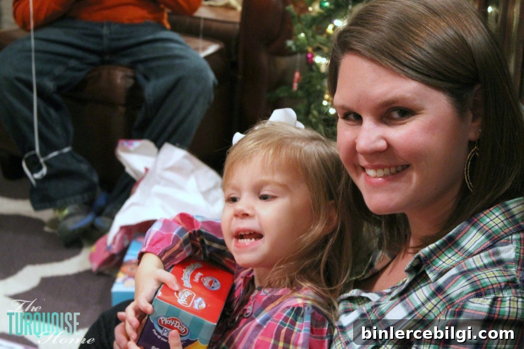 Mommy & Miss A Opening Presents