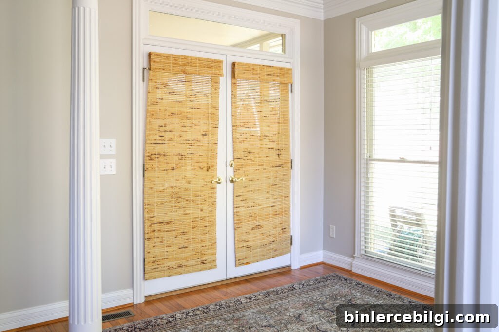 Cheap, see-through bamboo shades