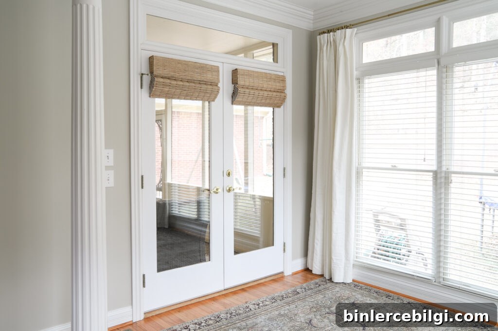 Bamboo Shades with Privacy Liners 