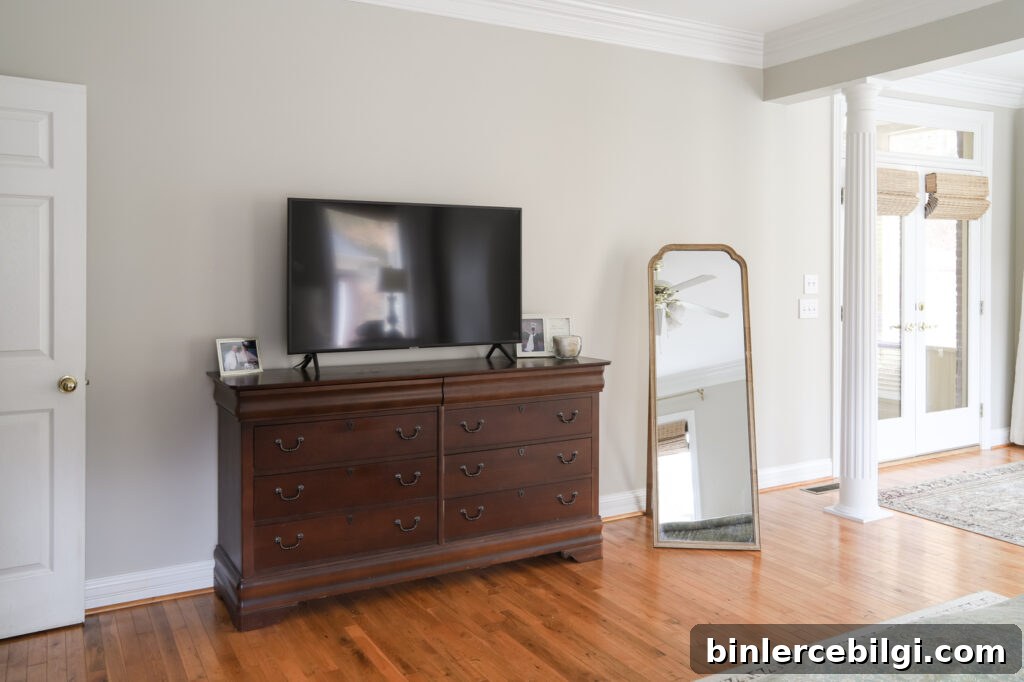 Master Bedroom Dresser, TV and Mirror