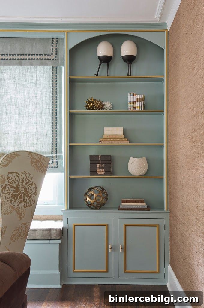 Benjamin Moore Rhine River on built-ins
