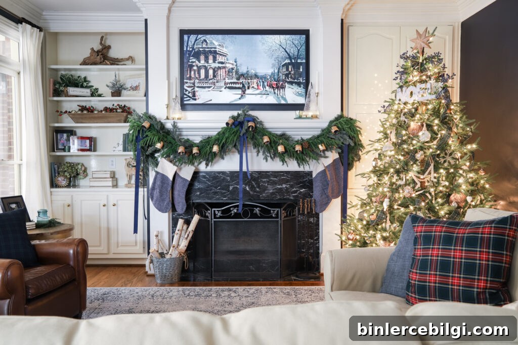 Traditional Christmas Living Room Decor Ideas for 2020 6 Beautiful Christmas garland on the mantel