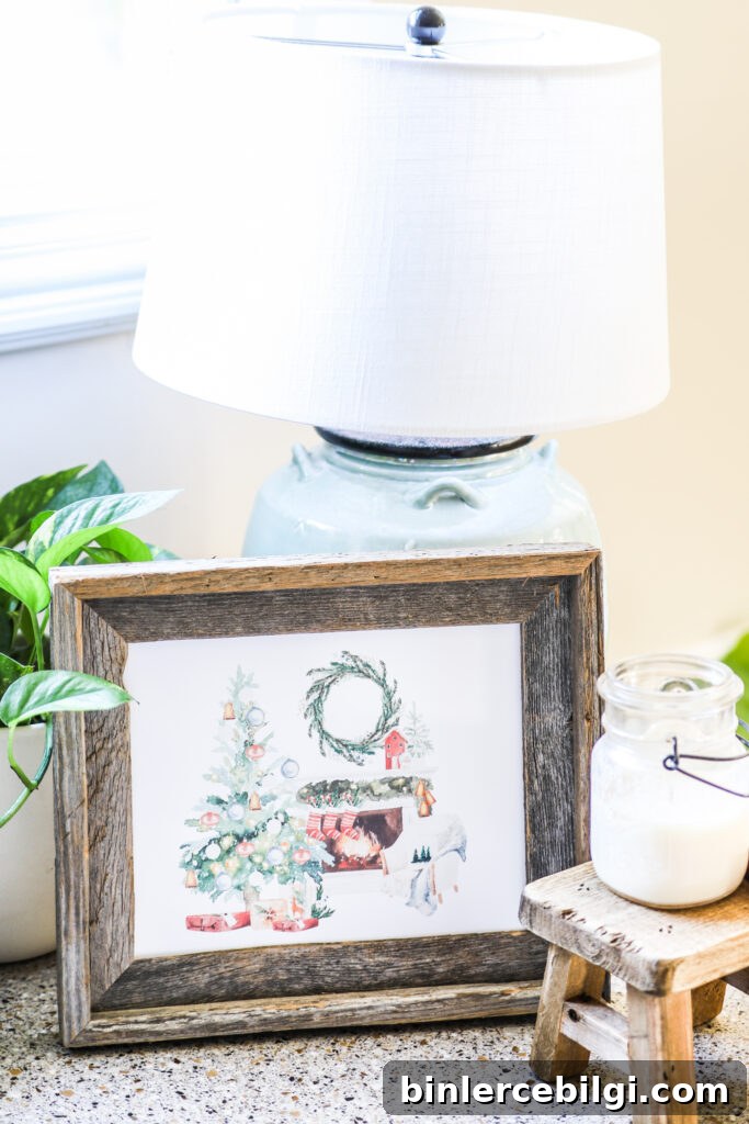 Living Room Christmas Scene Free Printable