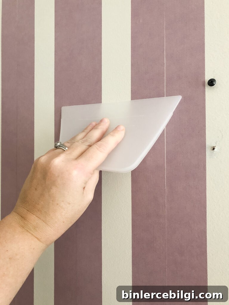 Press down painter's tape
