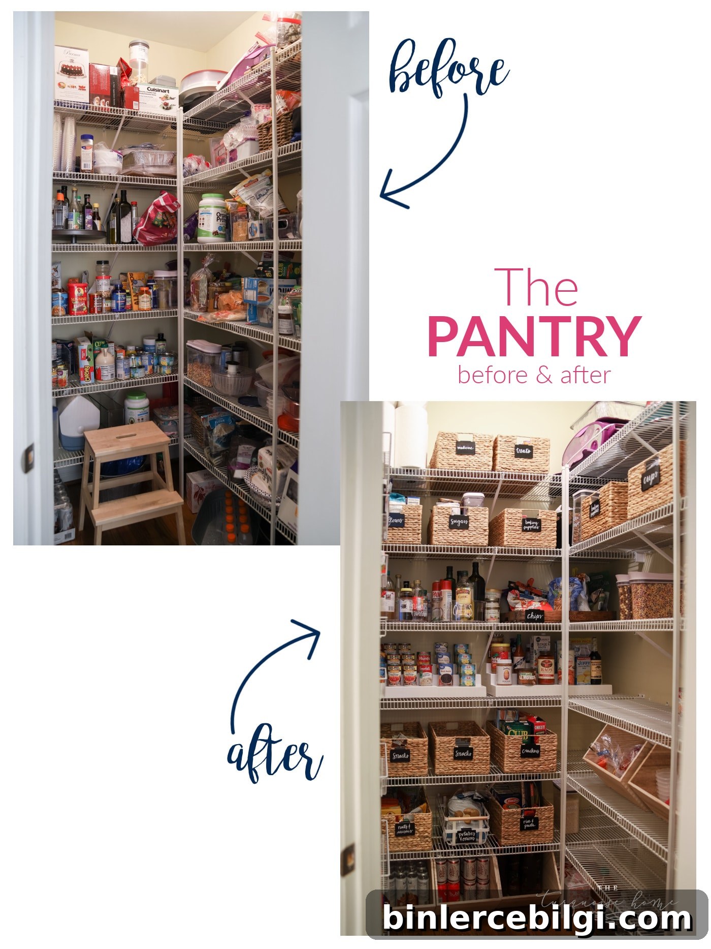 Organized Pantry Before & After