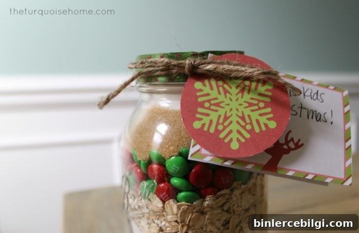 M&M Cookies in a Jar