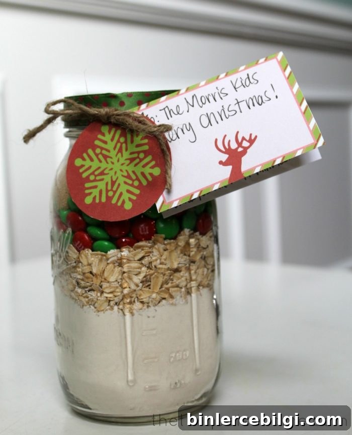M&M Cookies in a Jar