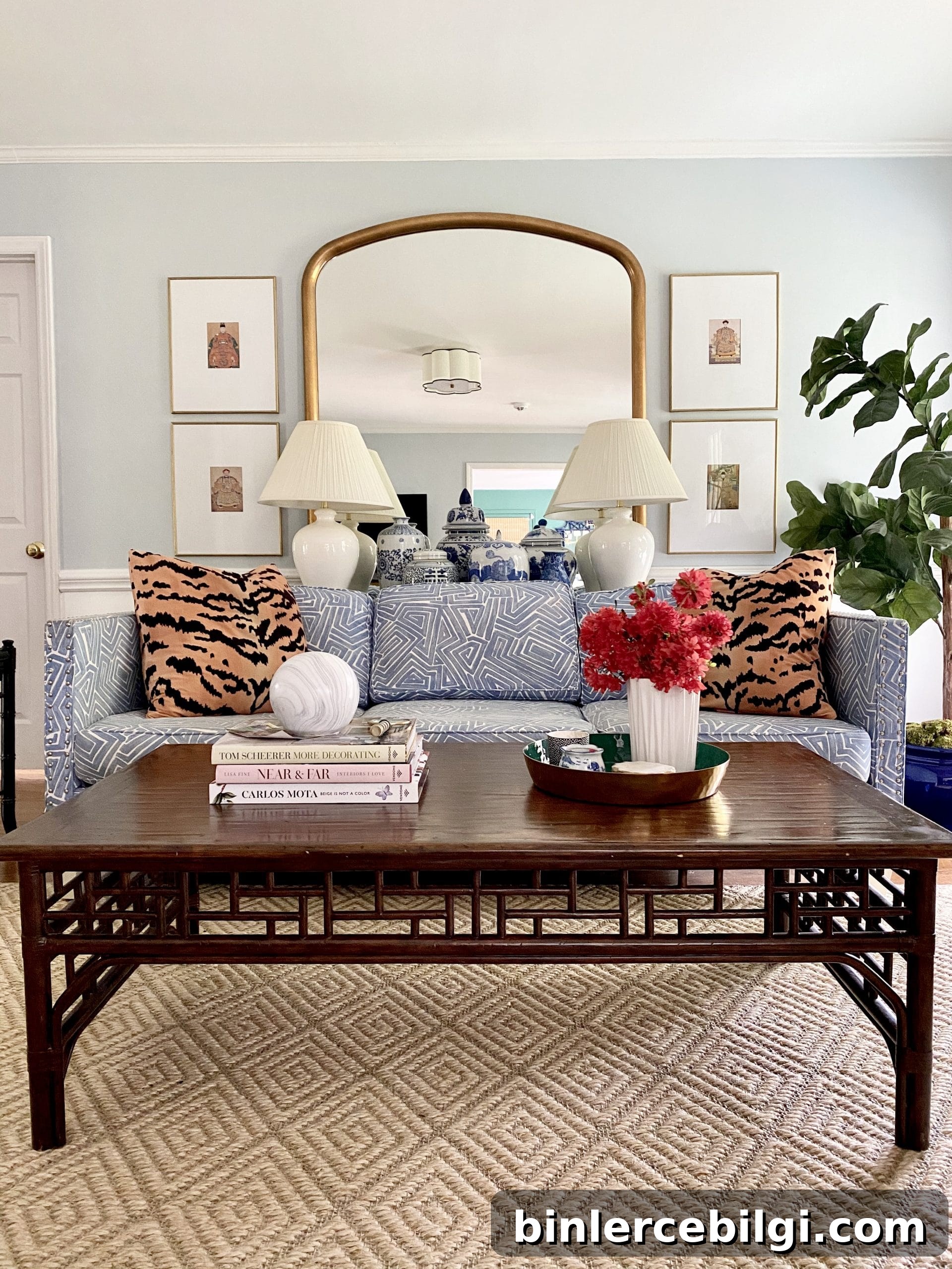 Large Mirror in Living Room