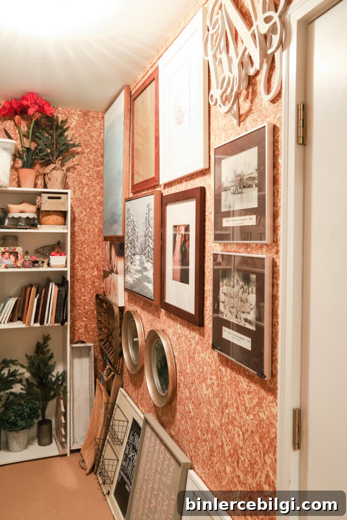 Hanging Frames in Decor Closet