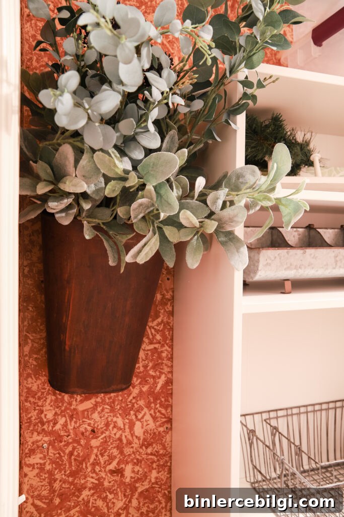 Faux Stems in Decor Closet