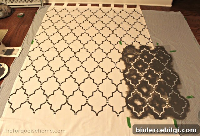 DIY Stenciled curtains tutorial