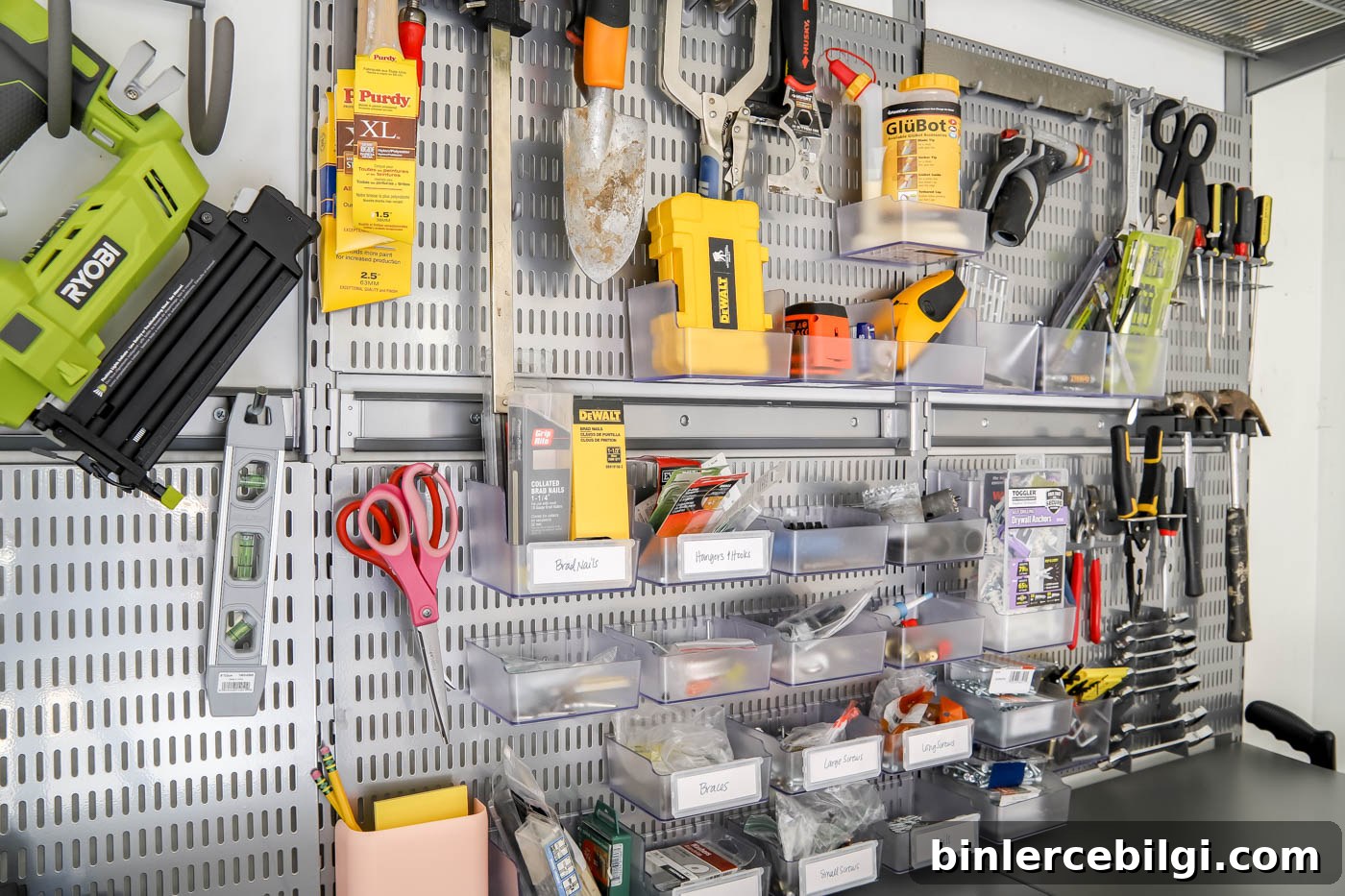 Pegboard System for Garage Organization