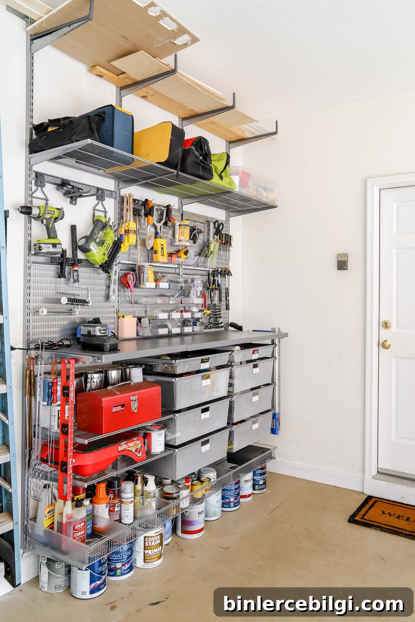 Garage Workbench Utility Organization System