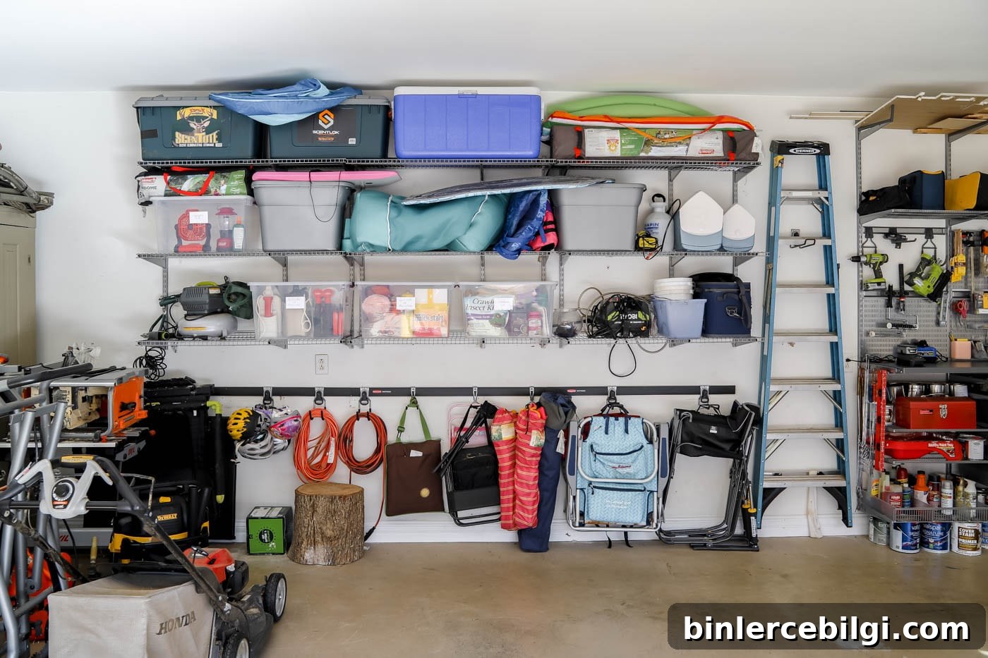 Utilize Vertical Space with Shelving in the Garage