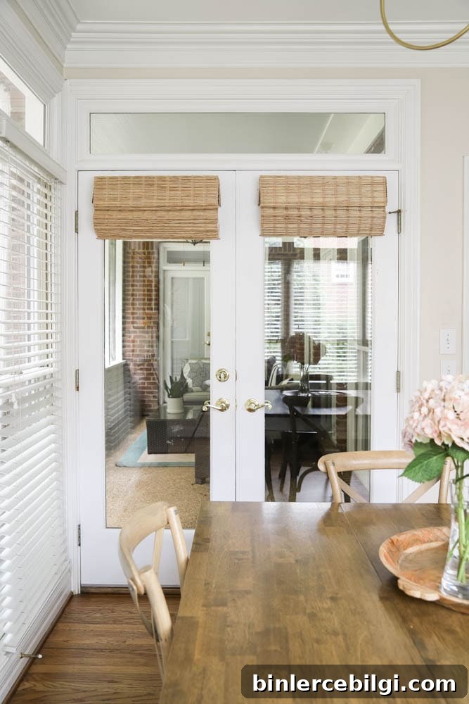 Beautiful Bamboo Shades in the Kitchen