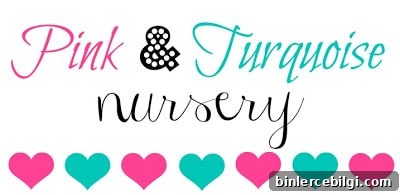 Pink and Turquoise Nursery Room for a girl