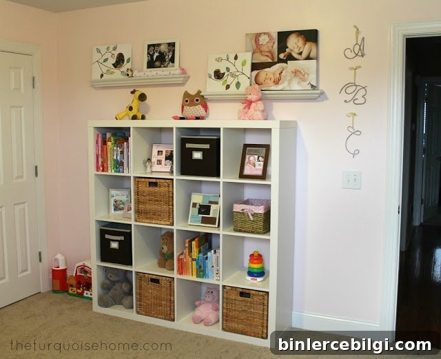 Pink and Turquoise Nursery Room for a girl