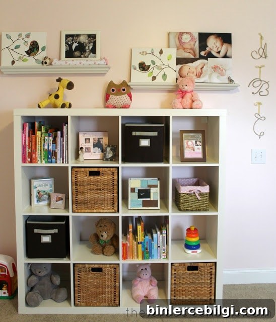 Pink and Turquoise Nursery Room for a girl