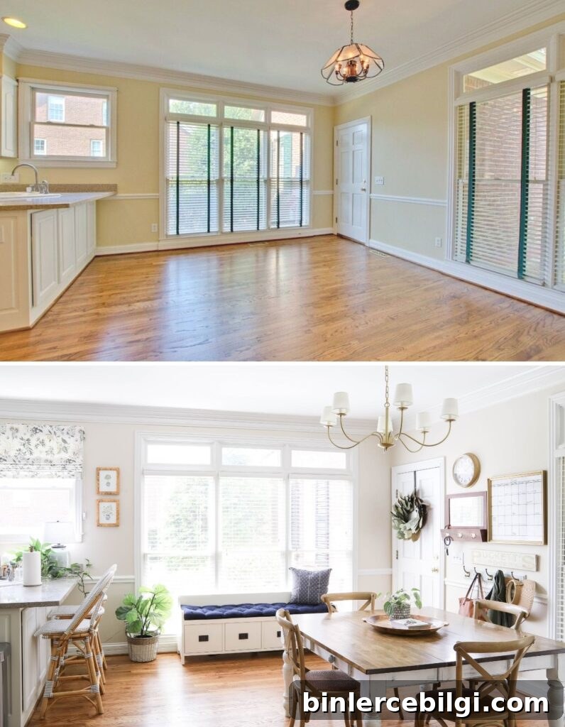 Eat-In Kitchen Refresh Before and After