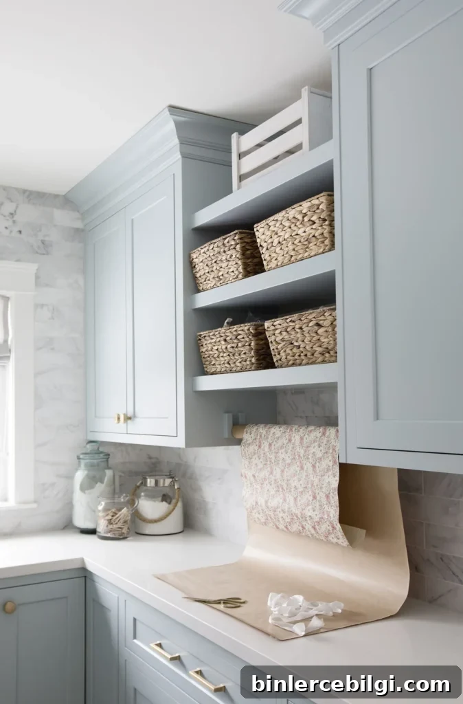 Smoke by Benjamin Moore in Jillian Harris' laundry room