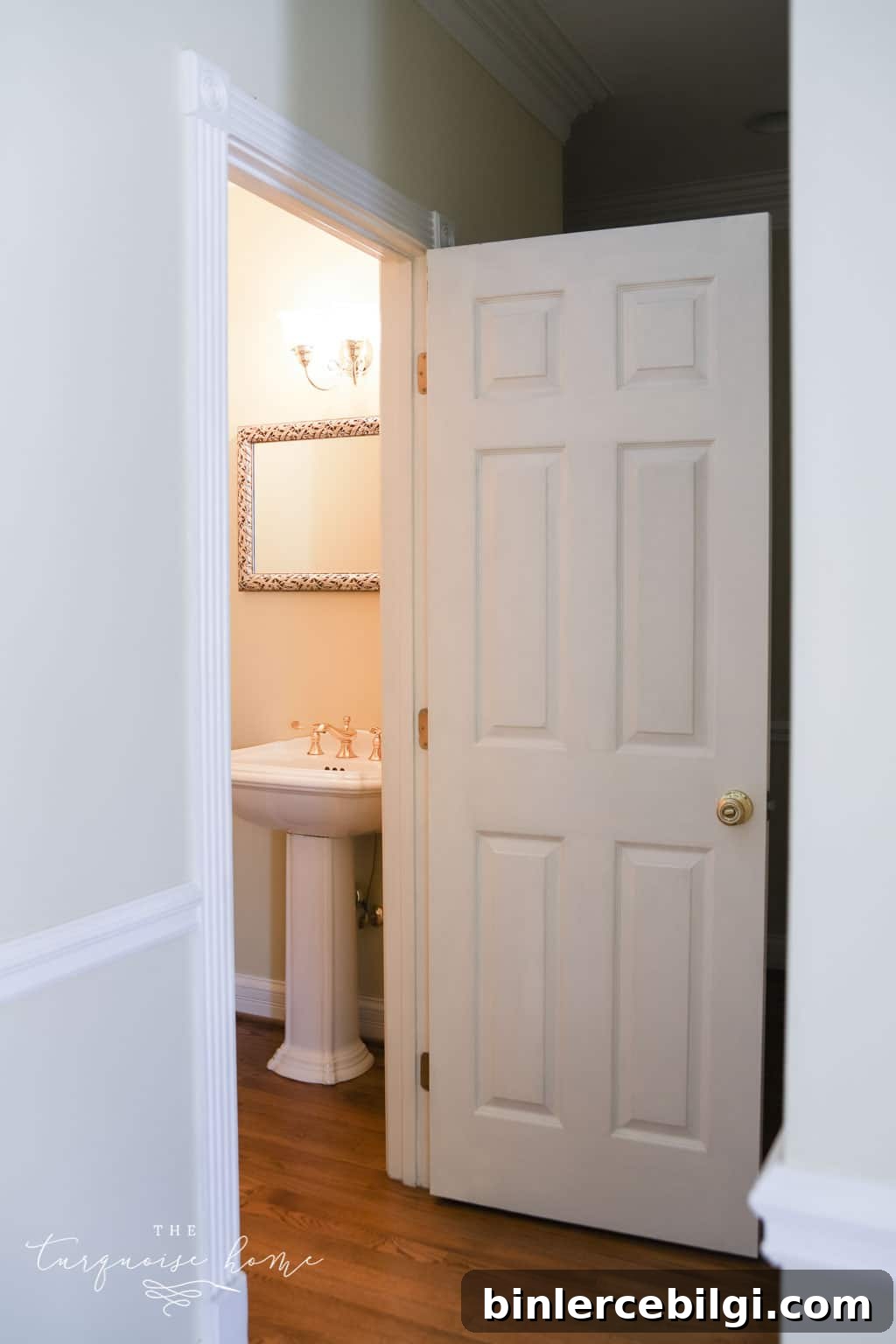 Traditional Blue and Green Powder Room Reveal 3 Powder Room