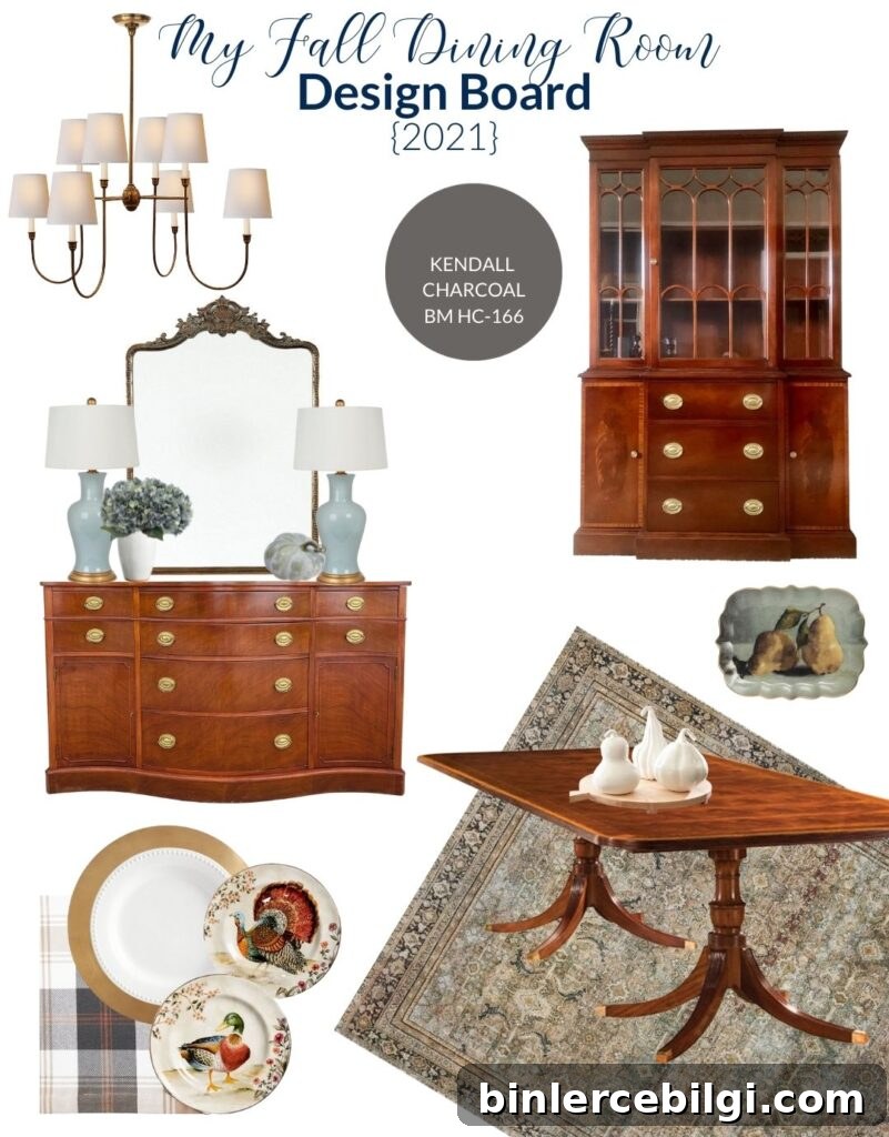 Fall Dining Room Design Board