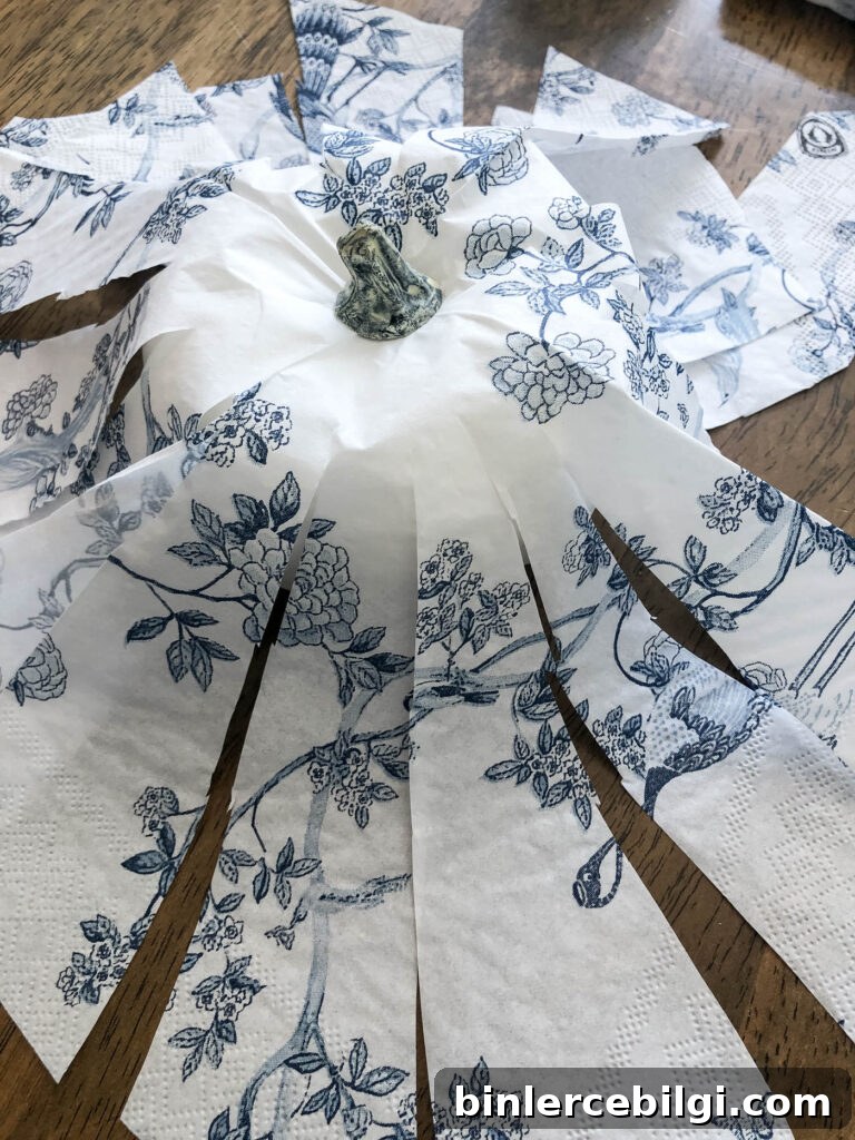 DIY Pumpkins with Mod Podge and Napkins