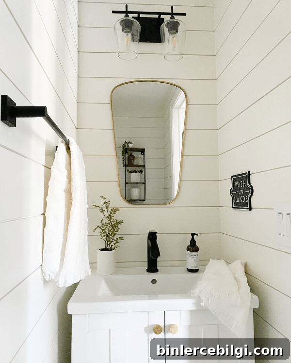 Bathroom with alabaster painted walls