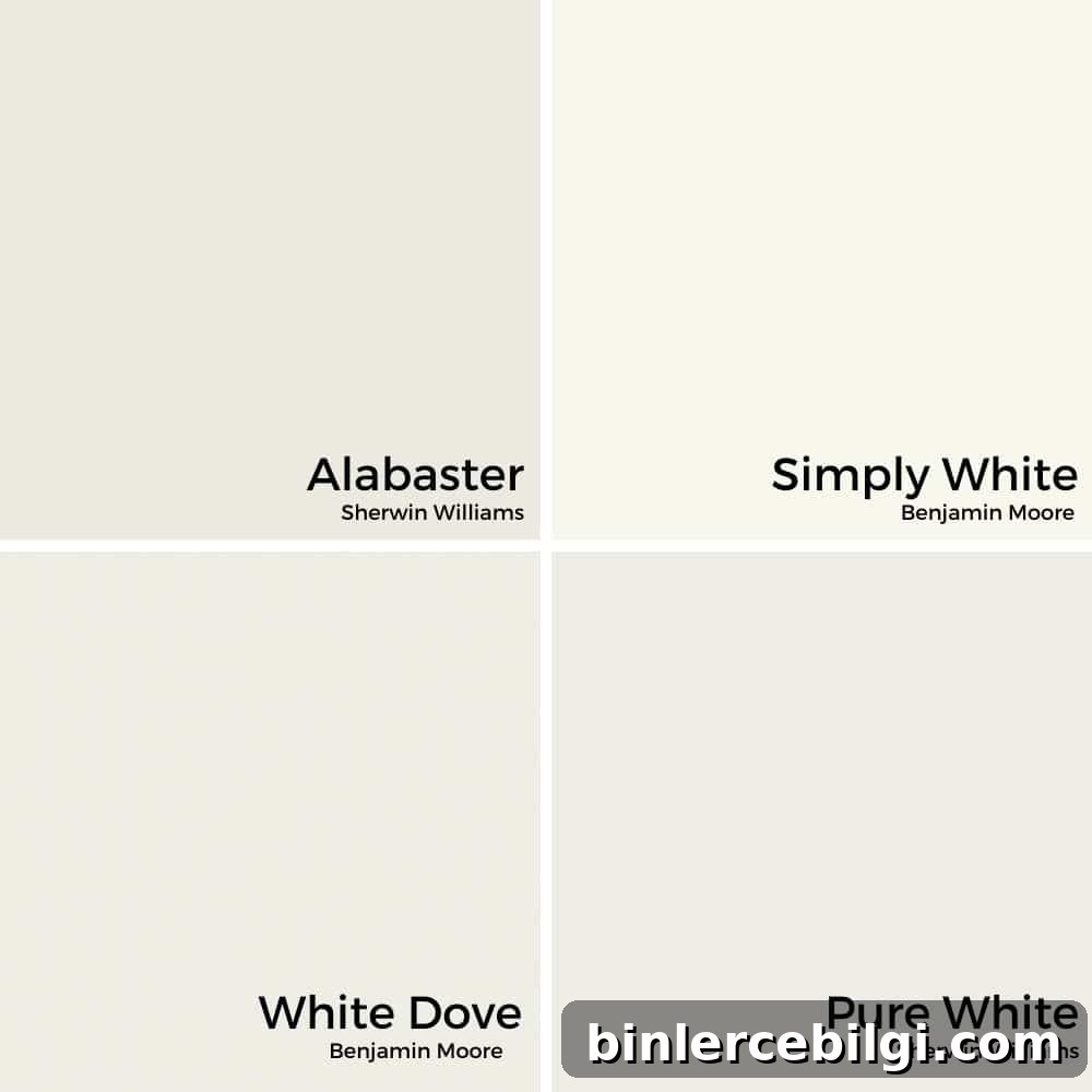 Alabaster vs. White Dove and Simply White