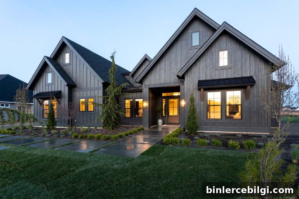 Dark charcoal house