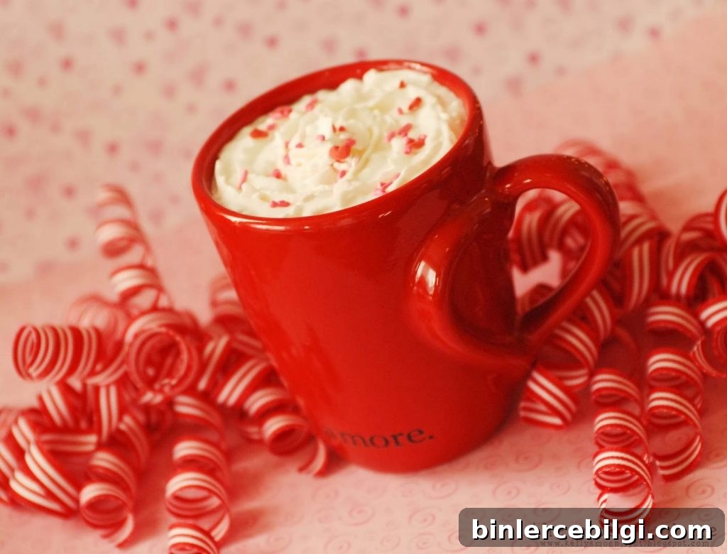 Valentine's Pink Peppermint Hot Chocolate