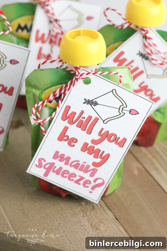 Will you be my Main Squeeze? Printable Valentine (for kids!)