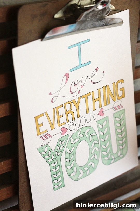 I Love Everything Coloring Printable