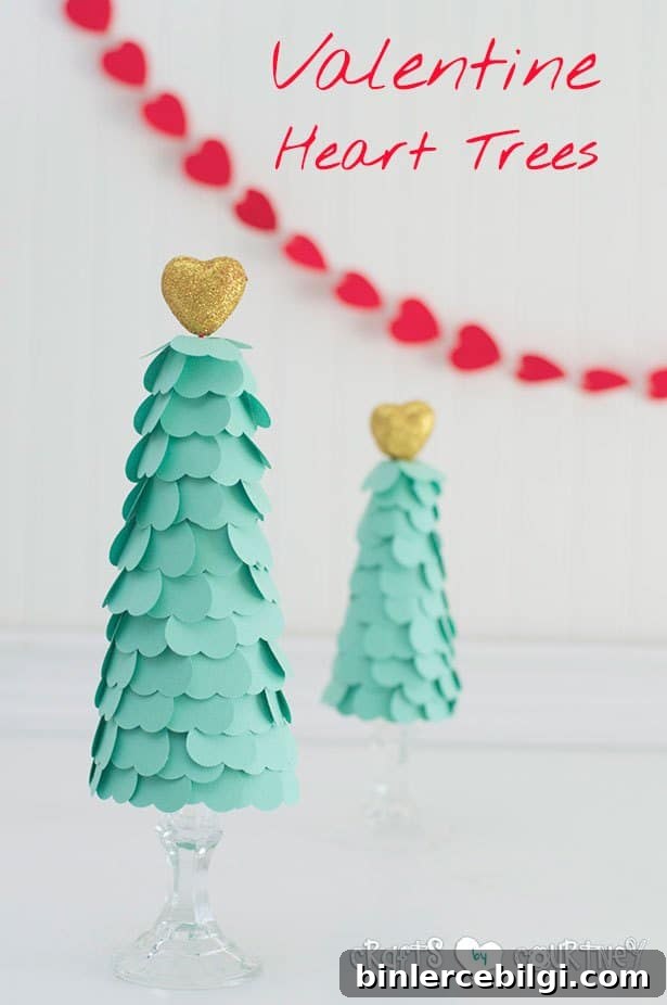 DIY Valentine's Heart Trees