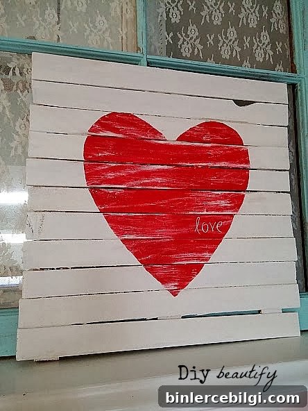 Wood Shims Mini Pallet Valentine's Day Sign