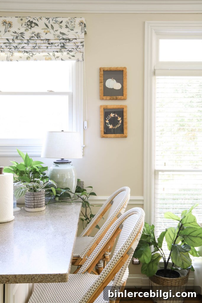 Navy Fall Printables in the Kitchen