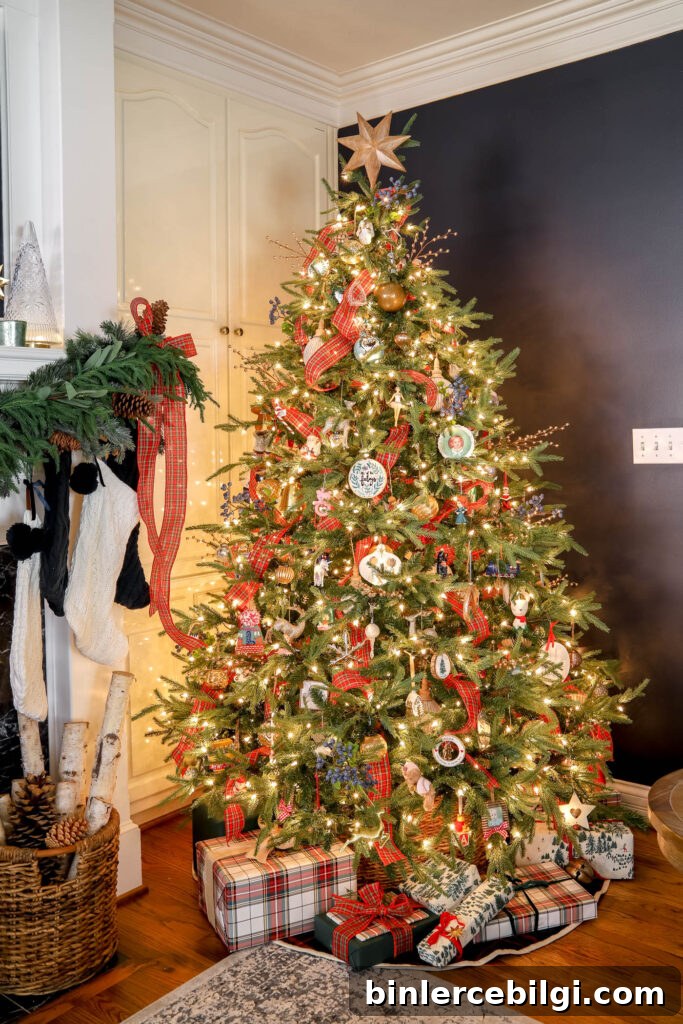 Nostalgic Plaid Christmas Tree Decor