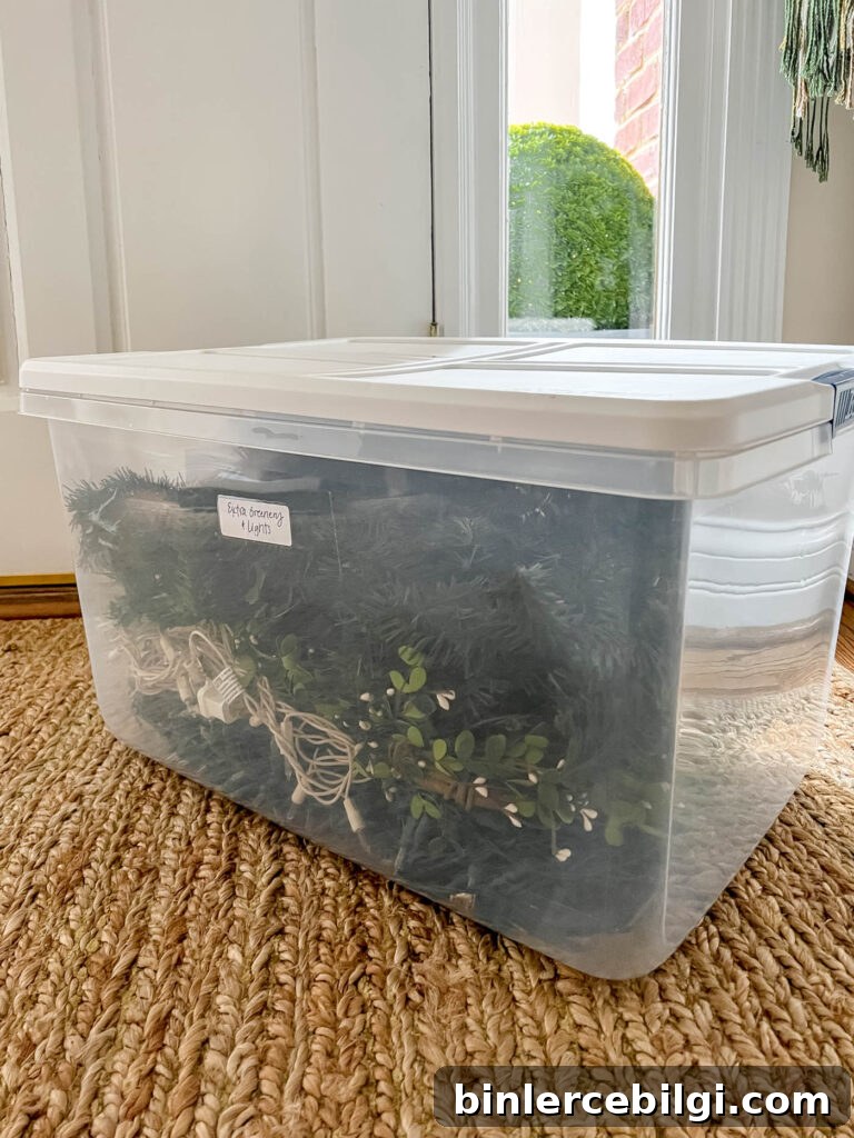 Clear Totes for Storing Christmas Decor