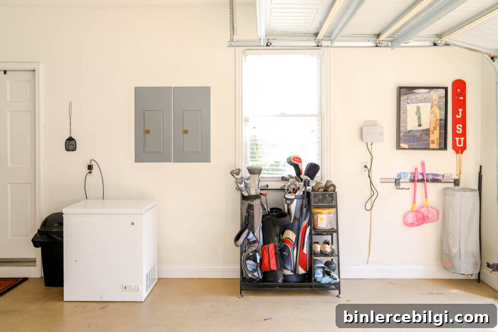 Wall with Sports Equipment Storage
