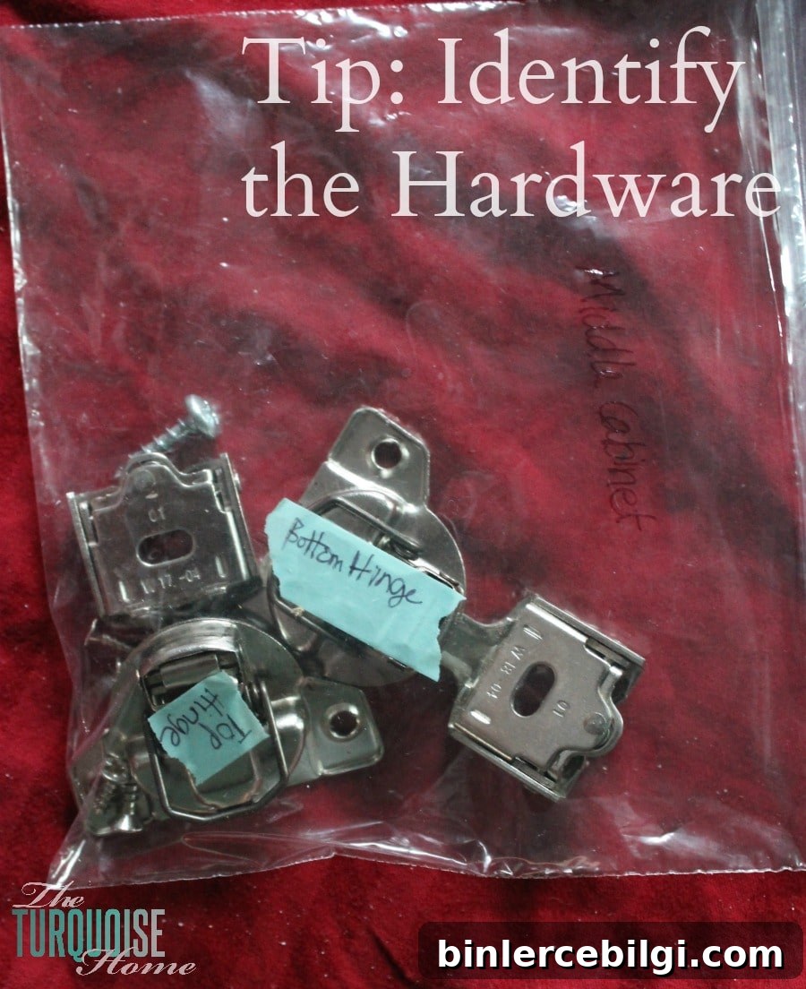 Quick tip for painting cabinets: make sure you label all of your hardware!