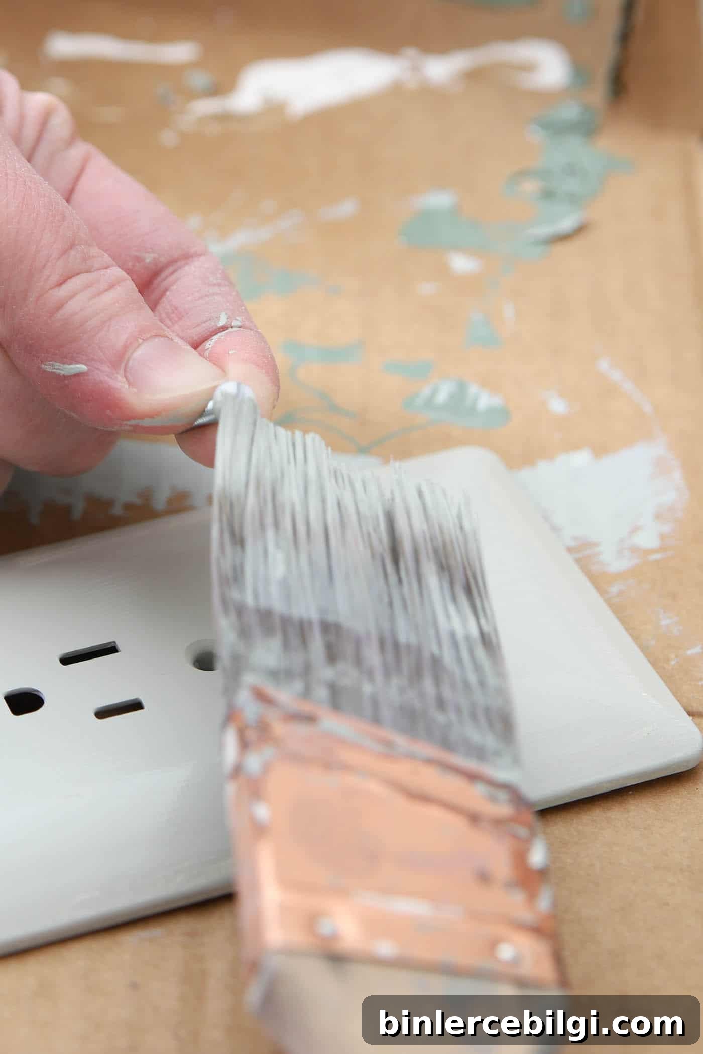 Paint the outlet screw, too!