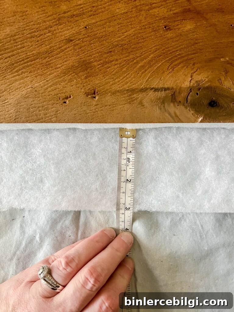 Cut the batting 3 inches longer on each side