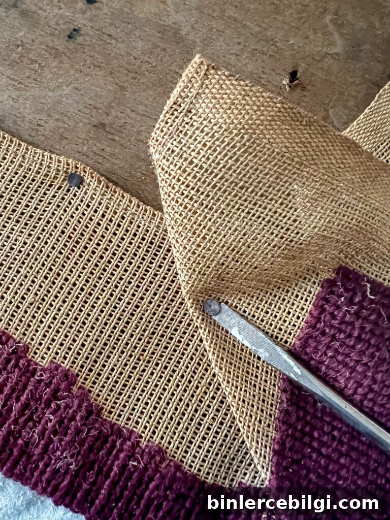 Remove staples or tacks from the seat bottom