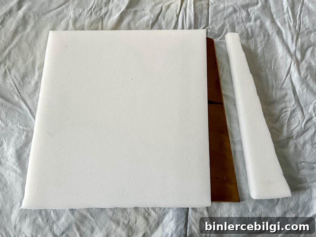 Cut foam down to seat size