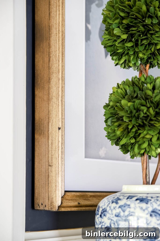 Samsung Frame TV with a DIY Wood Frame
