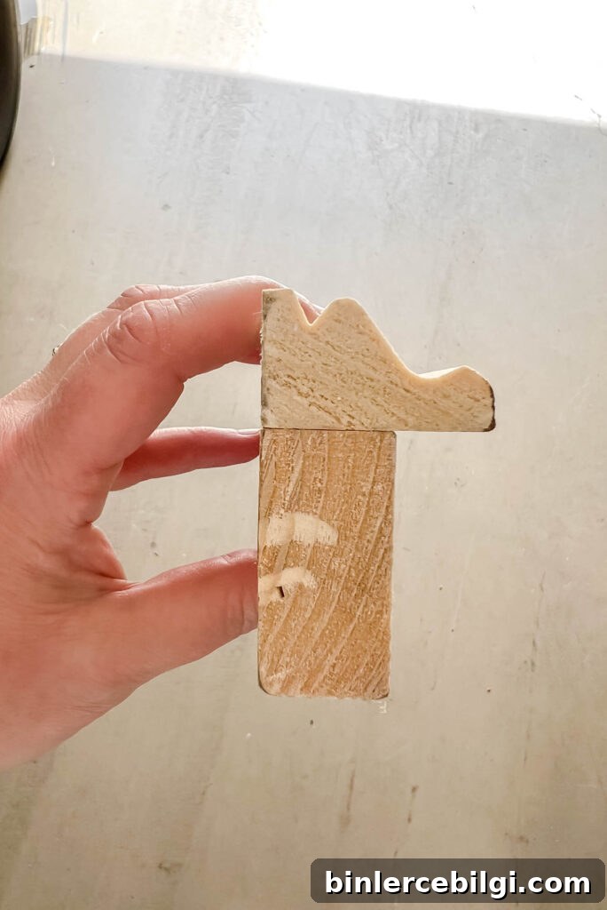 Attaching two trim pieces to make a frame